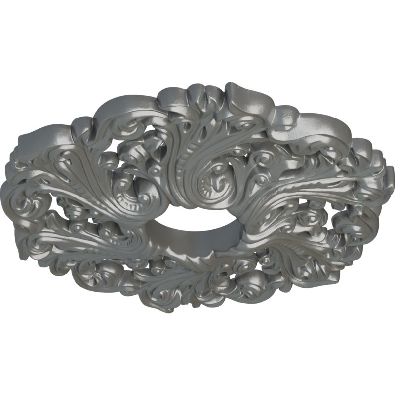 Médaillon de plafond à rallonge Endurathane Spring, Argent
