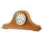 Traditional Analogue Quartz Movement / Crystal Tabletop Clock in Golden Oak/Polished Brass