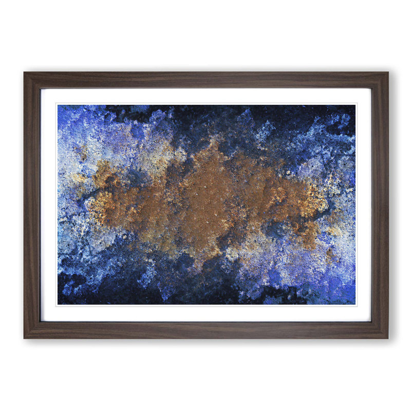 Utopia of Life in Abstract - Picture Frame Painting Print, Walnut Framed, 48cm H x 65cm W x 2cm D