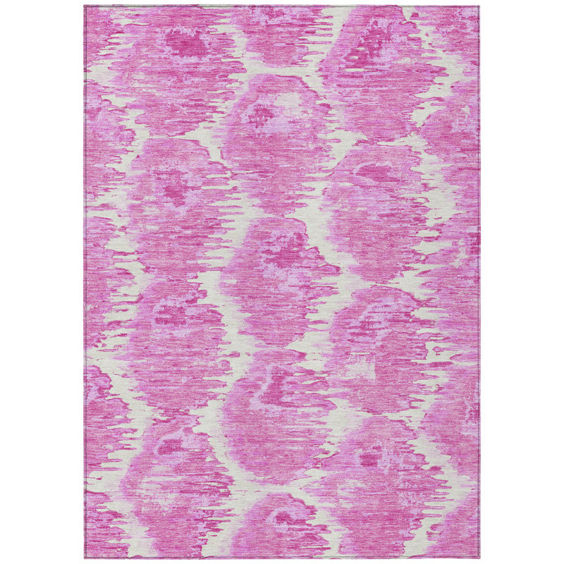 3' X 5' Abstract Washable Indoor Outdoor Area Rug