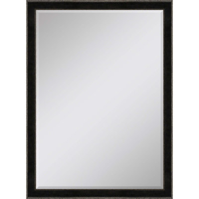 40" Dark Brown Solid Wood Framed Accent Mirror