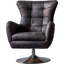 Cantillo Swivel Genuine Leather Wingback Chair-20637977