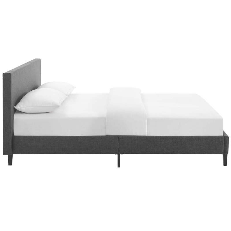 Modway Bed Frame, Gray, Queen