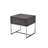 Gray Oak & Chrome Finish End Table
