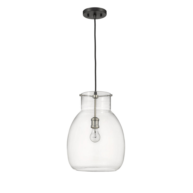 ArAgon 1 - Light Single Pendant, Brushed Nickel, 16.5" H x 12" W x 12" D