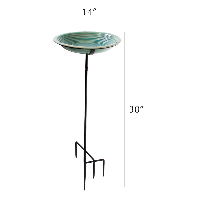 Bain d'oiseaux Avian Post, Vert jade
