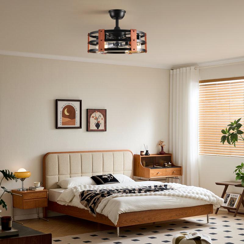 Ventilateur de plafond de style campagnard moderne de 20 po avec lumières et télécommande Annadale