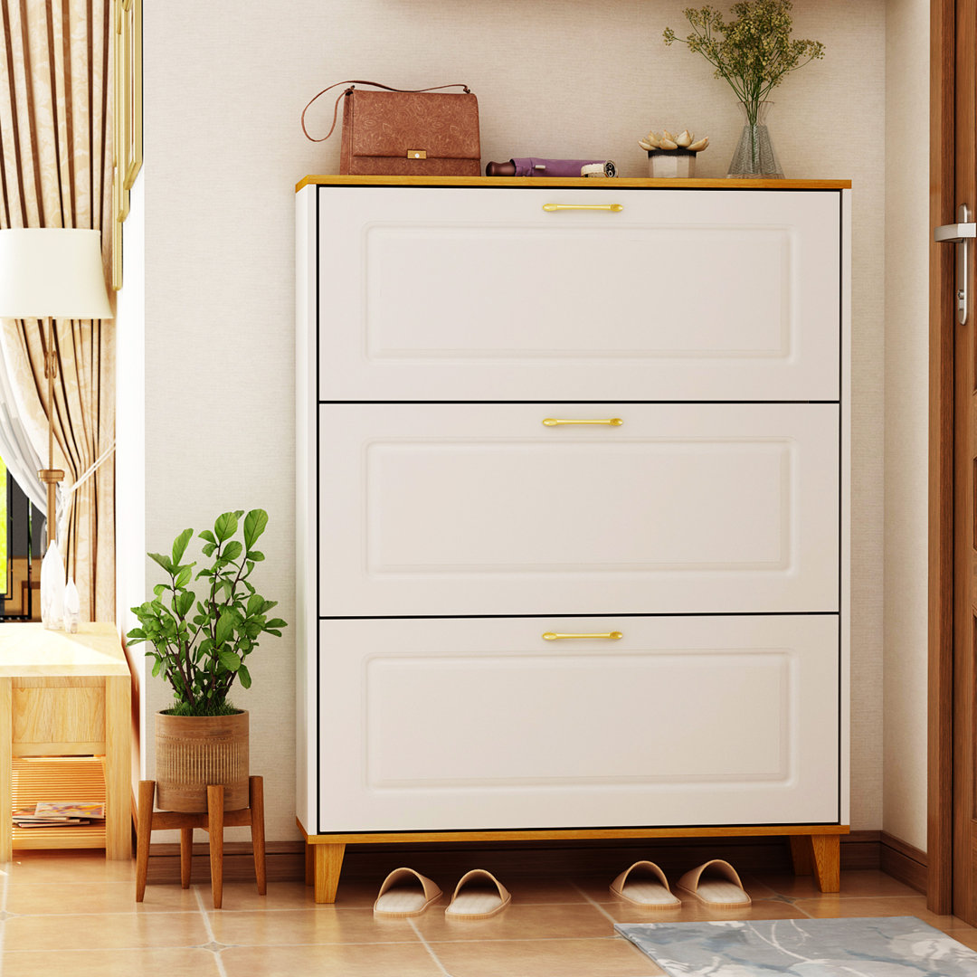 18 Pair Shoe Storage Cabinet Red Barrel Studio®