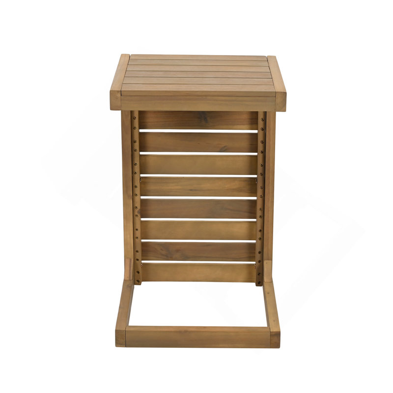 C-Shape End Table  Brown