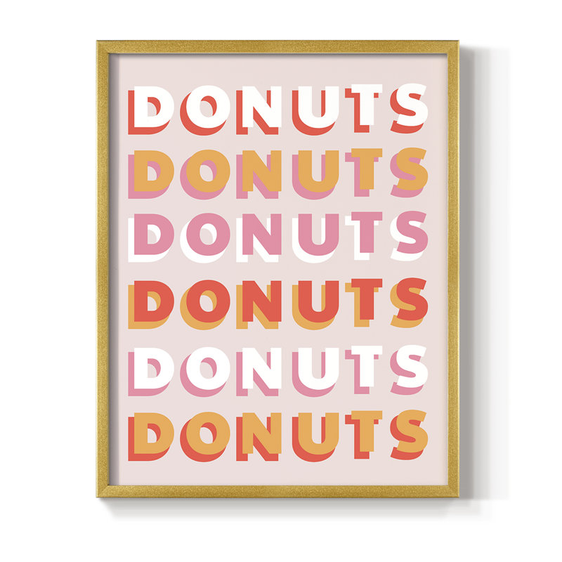 Donuts Framed Print - Solid Wood, 10" H x 8" W