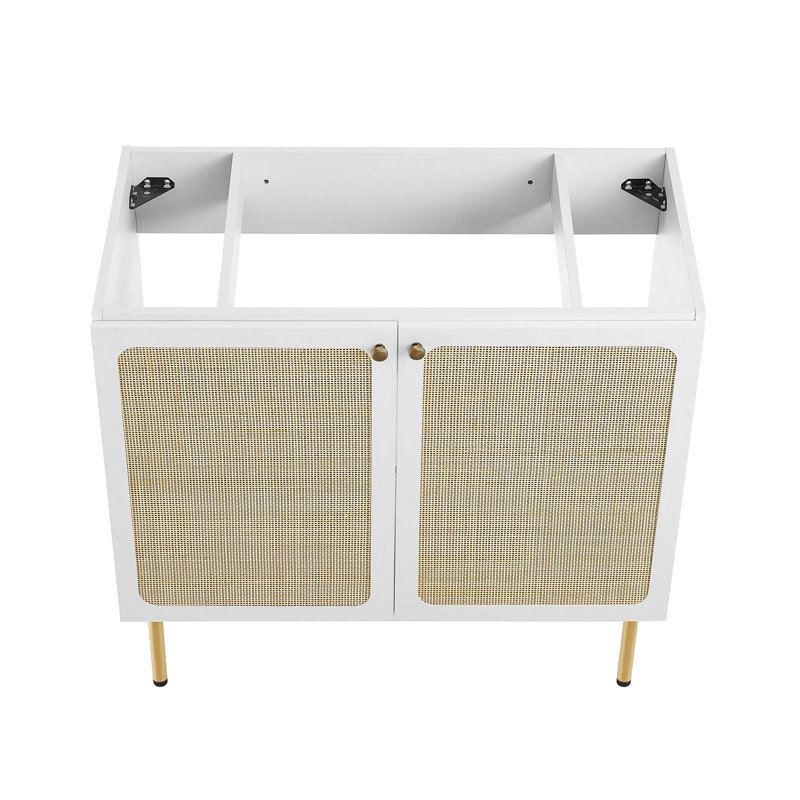Base de meuble-lavabo simple 35 po Modway, Blanc