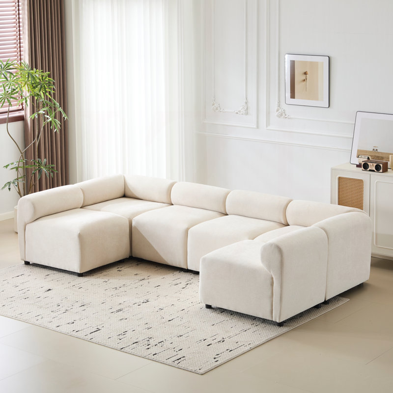 Canapé modulaire en U 6 pièces pour plus de confort et de style