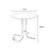 Walnut Silver Round Birch Iron Dining table