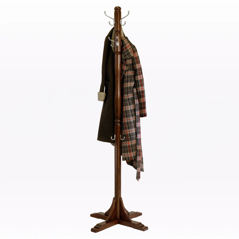 Portemanteau autoportant en bois massif Mount Washington Cappuccino, H 72 po x l 24,02 po x P 24,02 po
