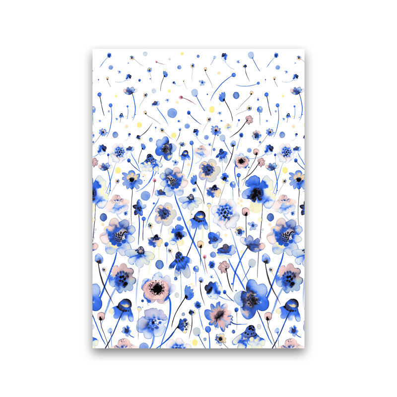 Ink Flowers Degraded - Print, No Framed, 59cm H x 42cm W x 1cm D