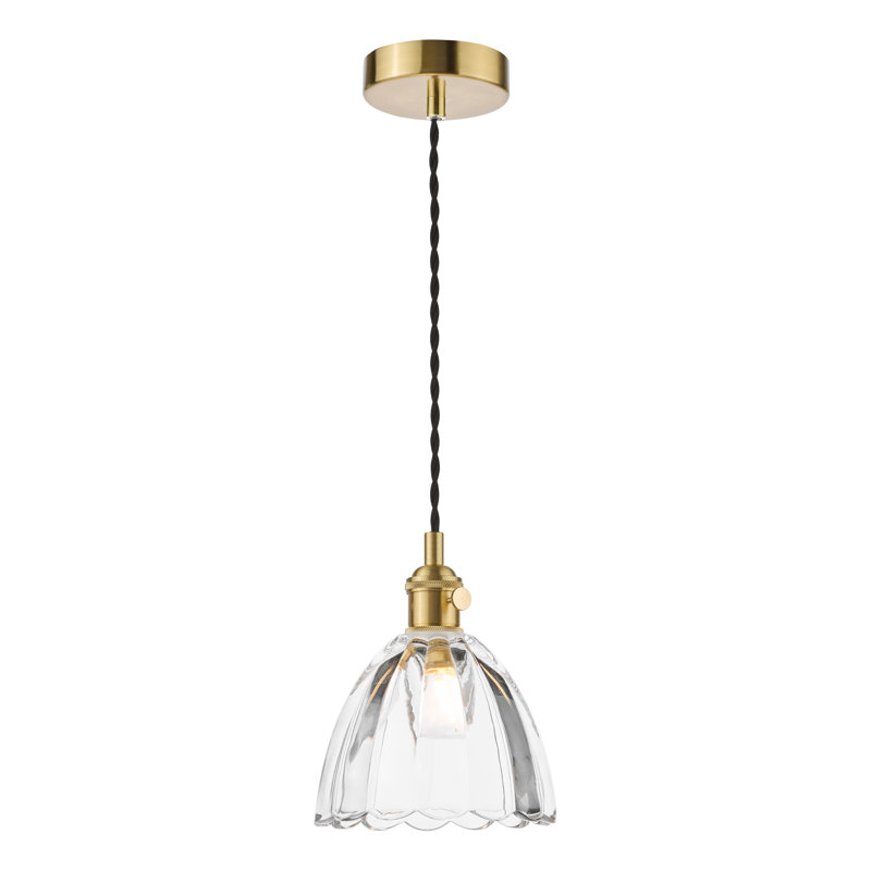 1 - Light Pendant, Natural Brass