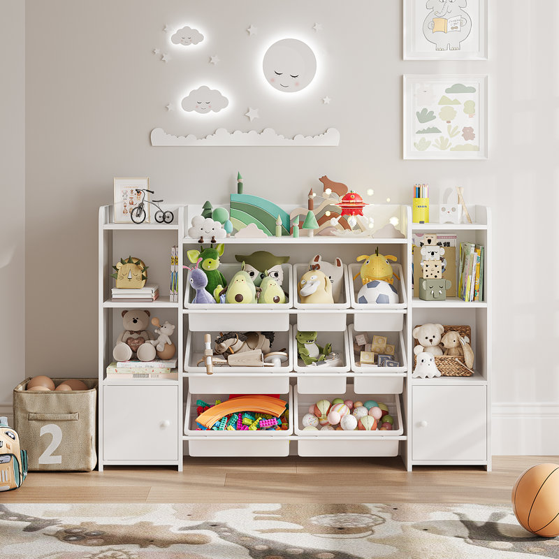 Viv + Rae™ Lafon Manufactured Wood Toy Organizer with Bins & Reviews ...