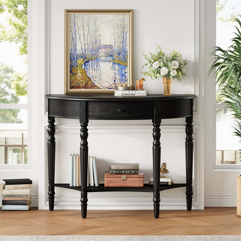 Console de style campagnard avec tiroir et tablette Farmhouse