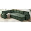 Canapé-lit modulaire en forme de U vert 111 po avec méridienne réversible et poches de rangement pour le salon