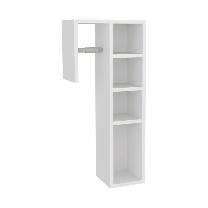 Armoire à papier hygiénique sur pied à design vertical mince avec compartiment de rangement, blanc