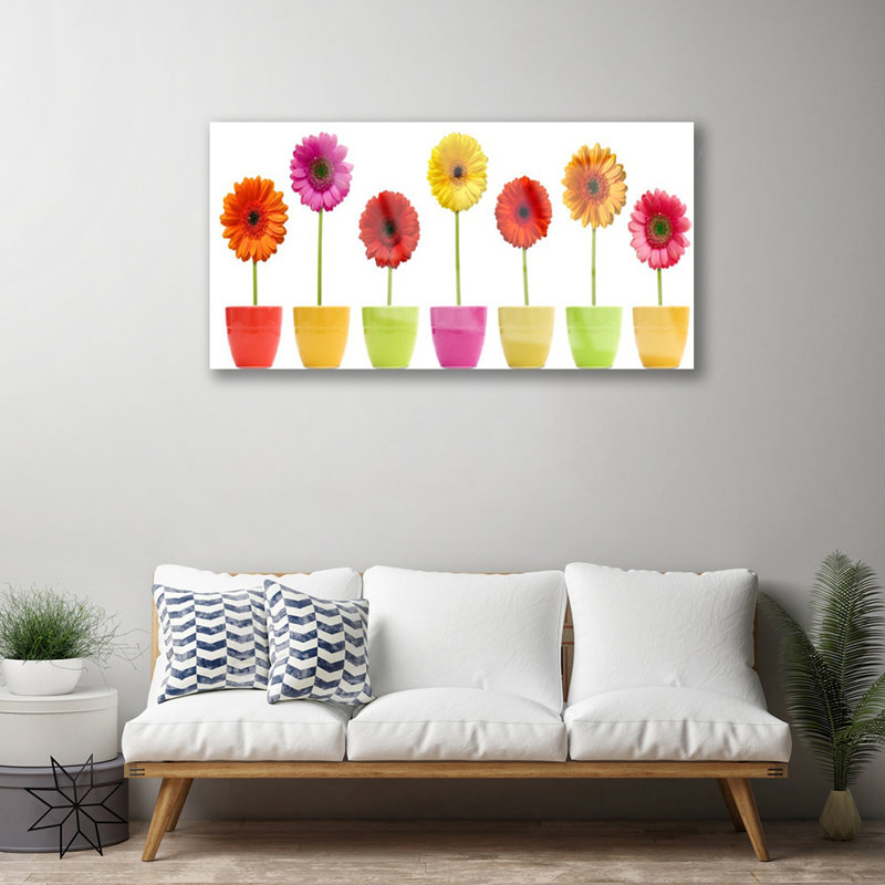 Flowers Floral - Unframed Photograph on Glass