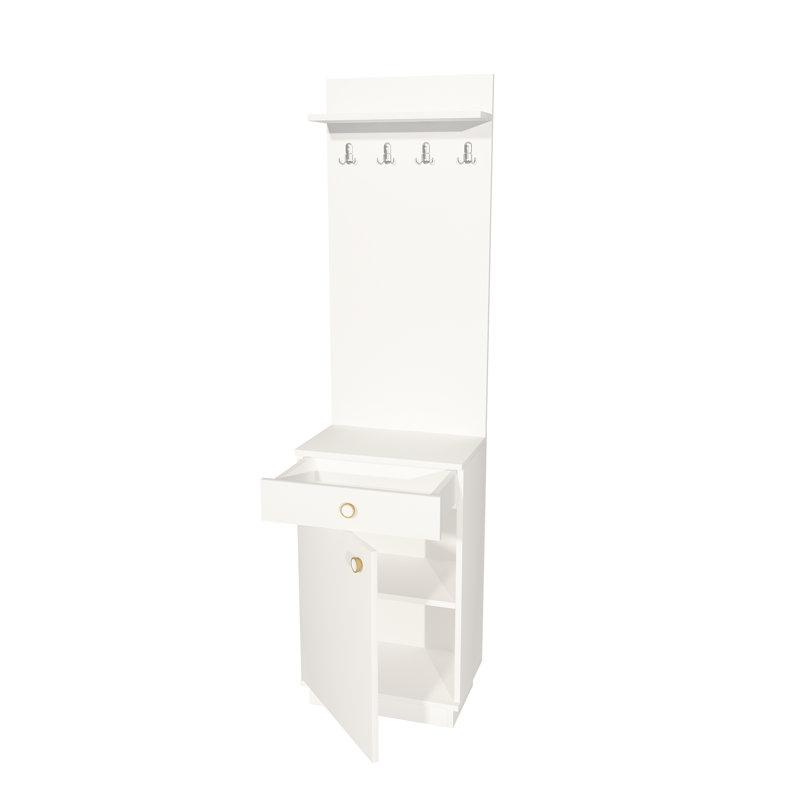 Engelica Hall Tree 50cm Wide, White