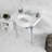 Kingston Brass Edwardian 31-Inch Ceramic Console Sink with Brass Legs (8-Inch, 3-Hole)-66069186