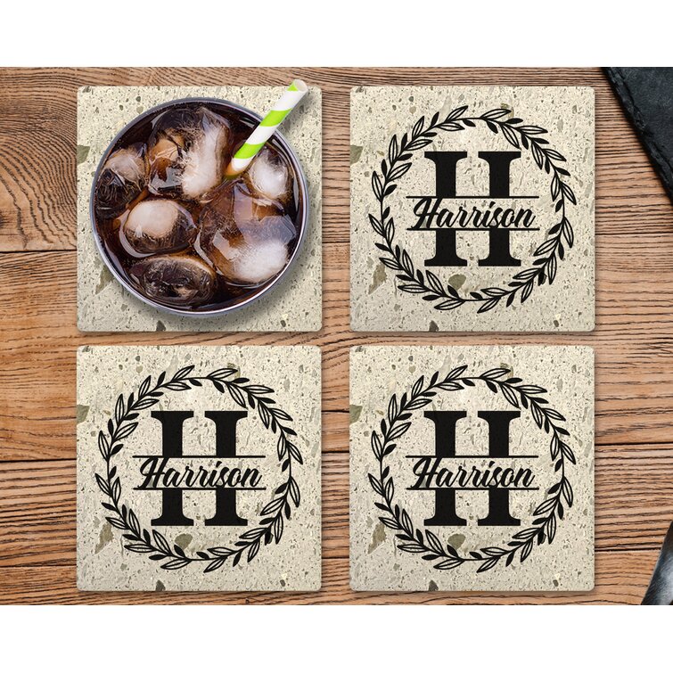 Monogram custom coasters – TheHrdwood