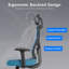 Chaise de bureau ergonomique en filet avec appui-tête réglable-1077795120