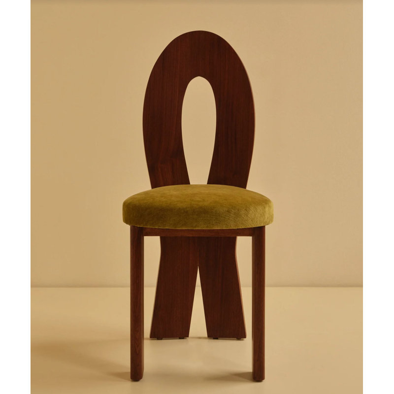 Blevins Polyester Side Chair Dining Chair, Green, Brown