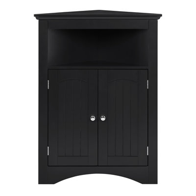 armoire de buffet, armoire d'angle, armoire de coin de plancher de salle de bain avec portes et tablettes, cuisine, salon, armoire de rangement autoportante pour salle de bain