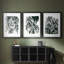 Encre Jungle I - Impression sur mesure encadrée de qualité supérieure - 3 pièces-837962795-837962773