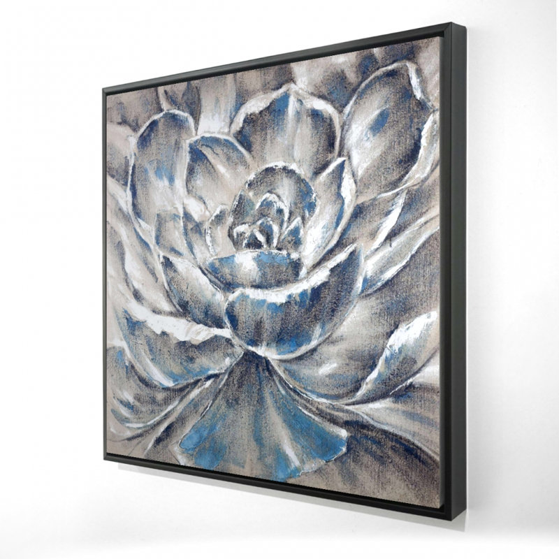 " Gray And Blue Flower "