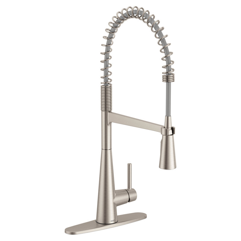 Robinet de cuisine Sleek Spring, Acier inoxydable résistant aux taches
