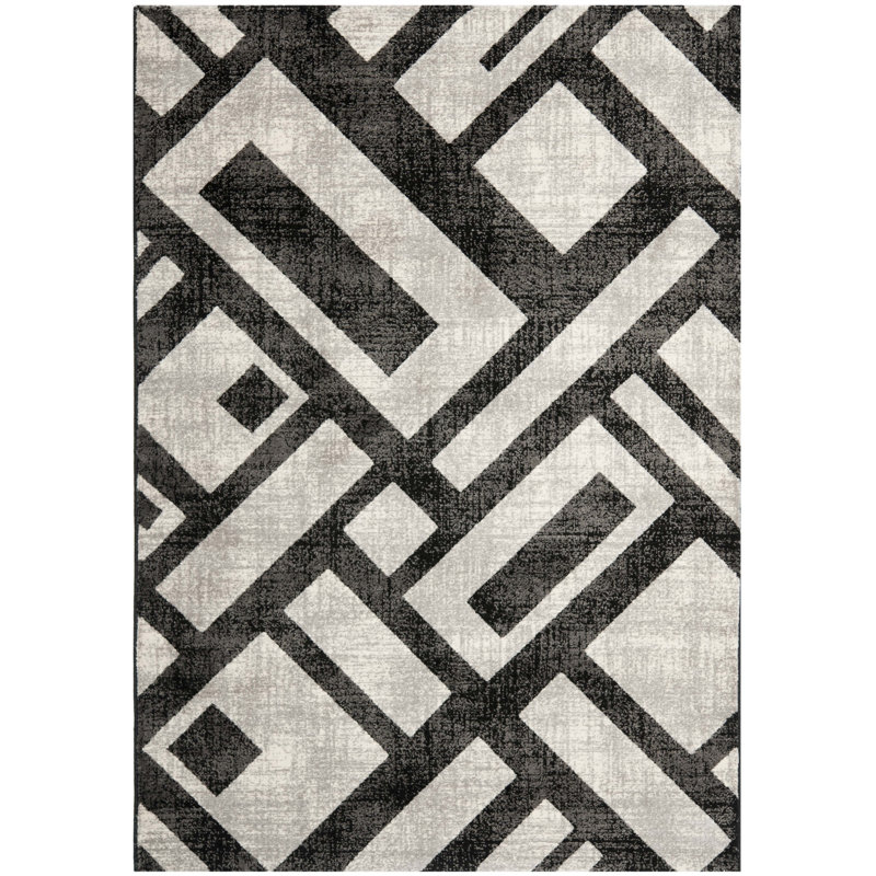 Tapis à motif géométrique Porcello, Rectangle 5 pi 3 po x 7 pi 7 po