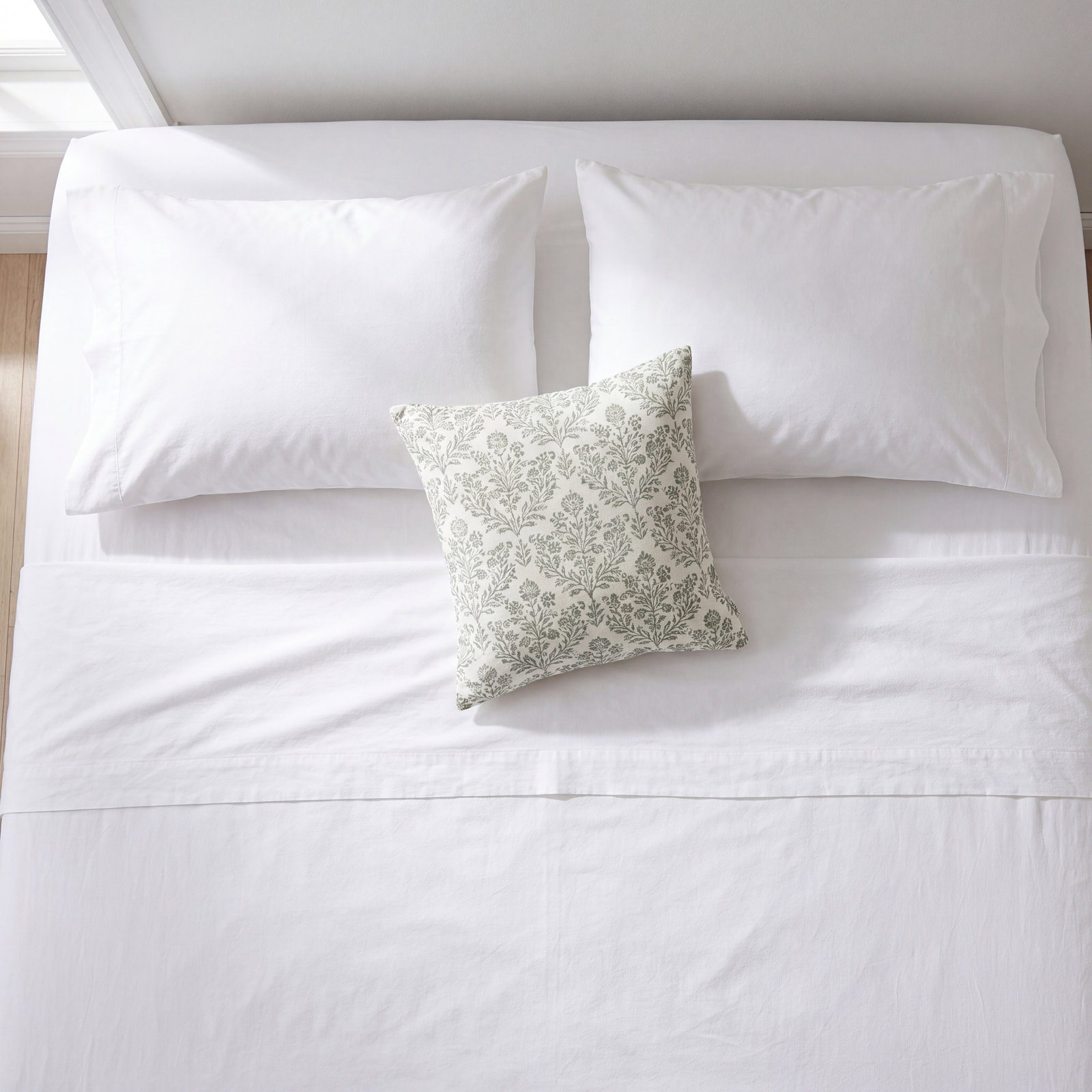 Cloud Soft Sateen Organic Pillowcase, Alpine White, Standard/Queen Pillowcase