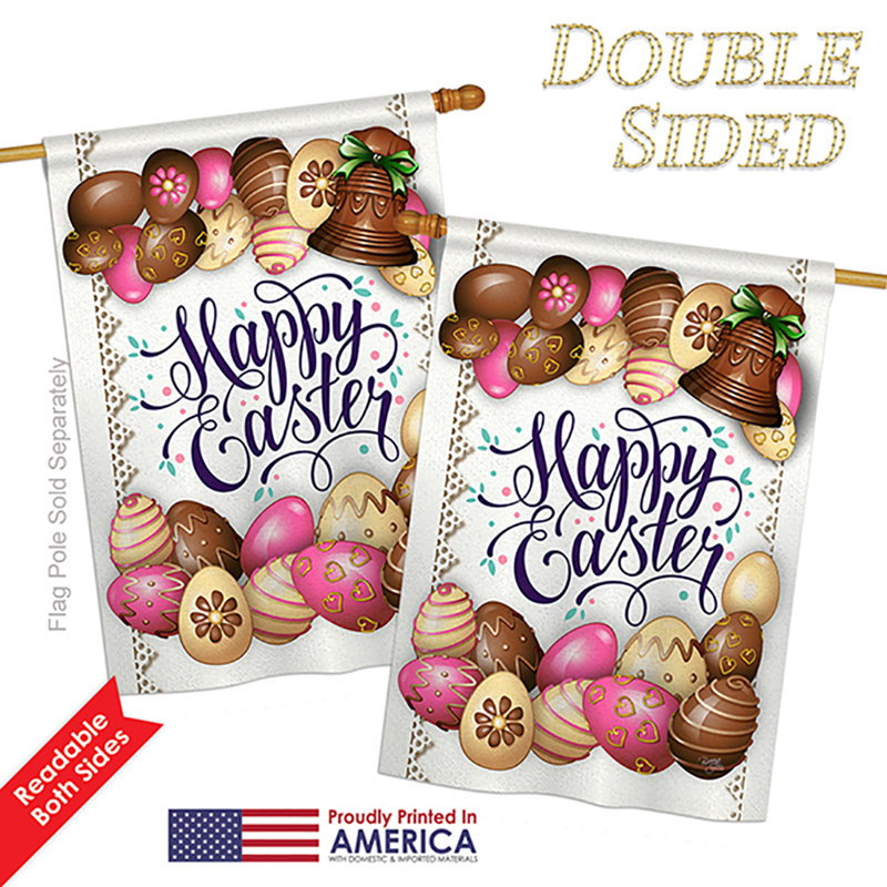 Double Sided Polyester Easter, 40" H x 28" W