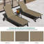 Ensemble de chaises longues d'extérieur 3 pièces avec chaises inclinables à 5 positions et table d'appoint, chaises longues de piscine avec roues pour patio de jardin-1389526059