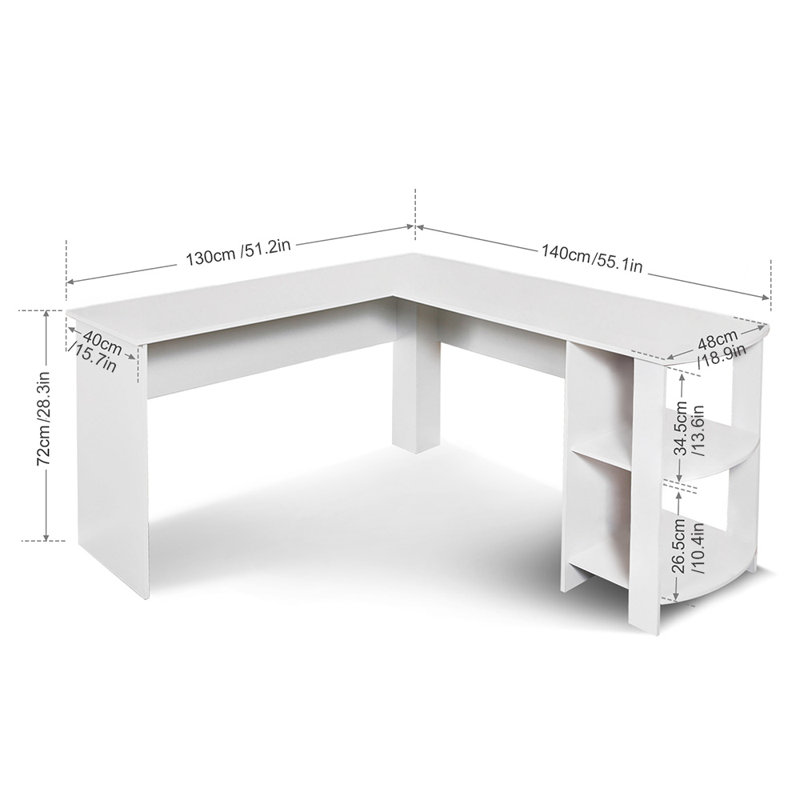 Danniele L-Shaped Computer Desk
