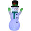 Bonhomme de neige gonflable de Noël de 10 pi avec chapeau noir, écharpe et gants verts Outsunny