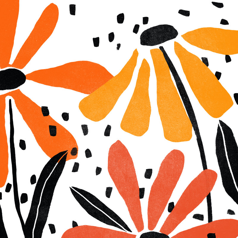 Jardin moderne en papier I, H 20 po x l 20 po
