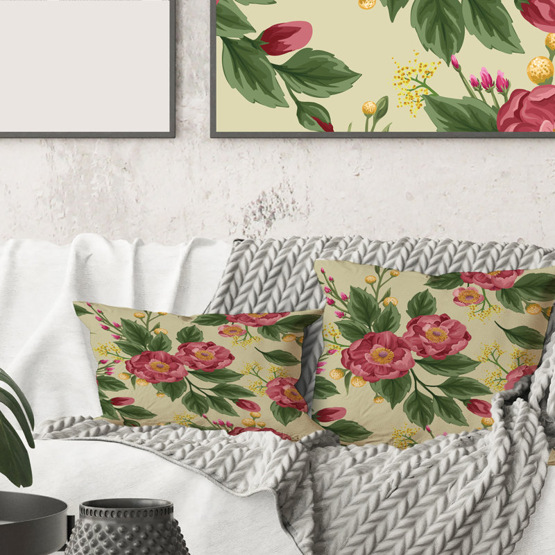 Floral Throw Pillow