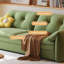 Causeuse-causeuse 100% polyester vert olive-129743311