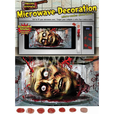 The Holiday Aisle® Halloween Microwave Door Decoration 12in x 24in (3/pkg) Pkg/1