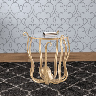 Halma Glass Top End Table