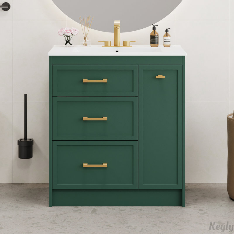 Classic 30" Bathroom Vanity Set, Frosty Green