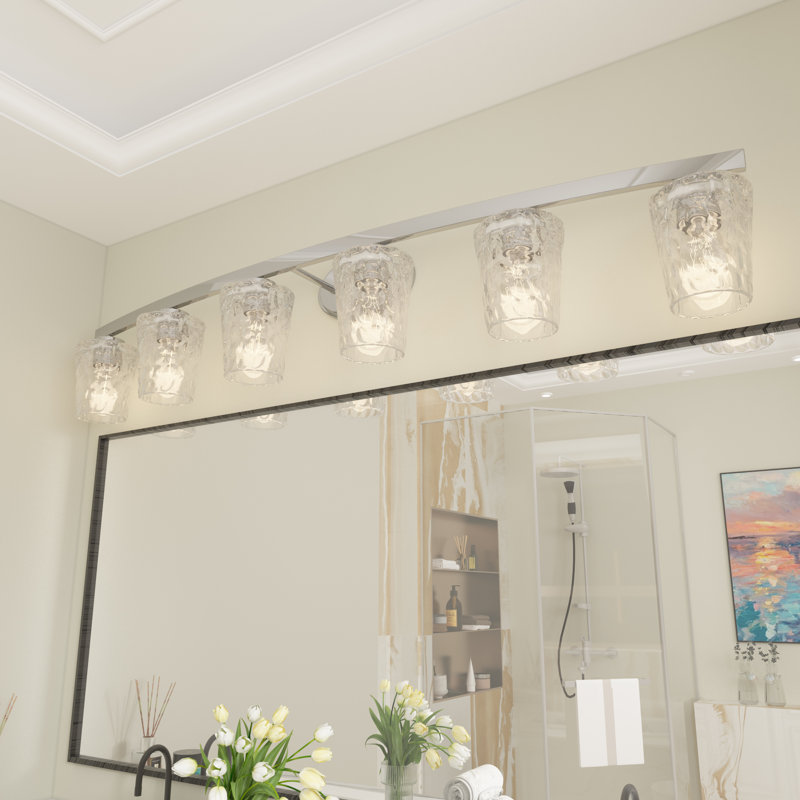 Saratoga 6 - Light Bathroom Steel Dimmable Vanity Light, Chrome