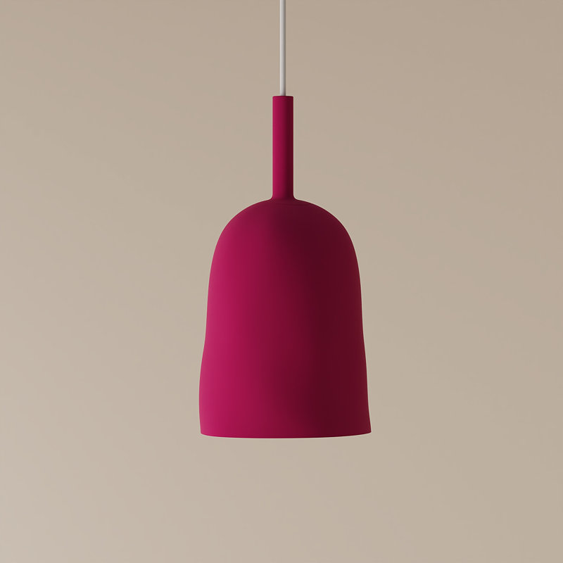 Vessel Pendant Light, 18" H x 14.5" W x 9" D, White, Olive