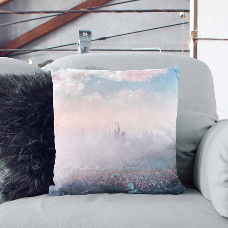Square Throw Cushion, 40cm H x 40cm W x 15cm D