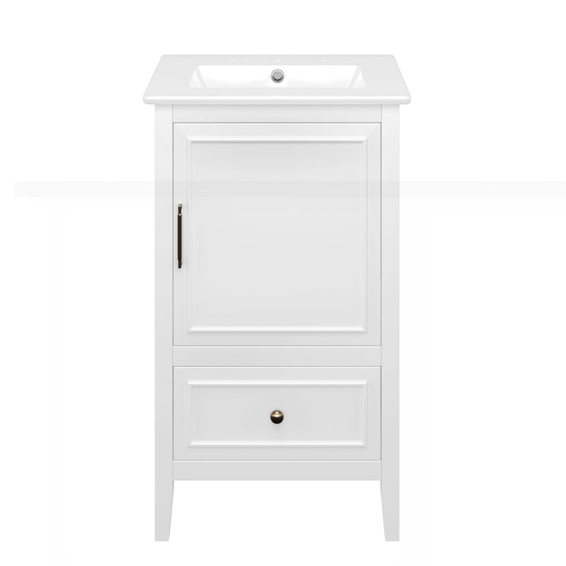 20" Bathroom Vanity with Sink, White